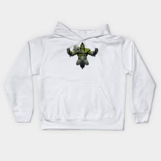 Green Orc Flexing Kids Hoodie